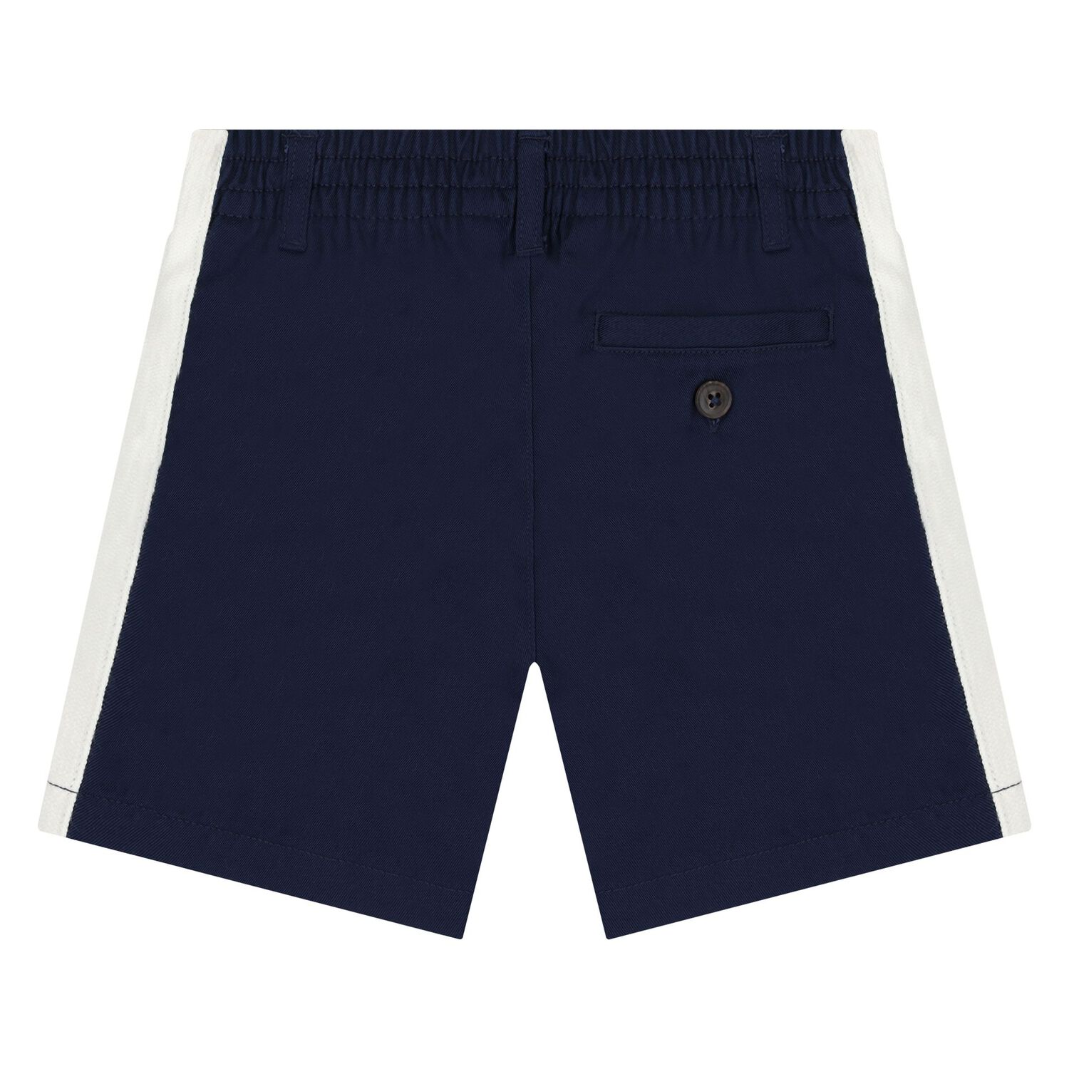 Baby Boys White & Blue Polo Bear Shorts Set, 1, hi-res