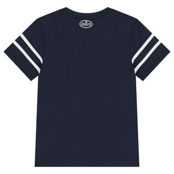 Boys Navy Blue Logo T-Shirt