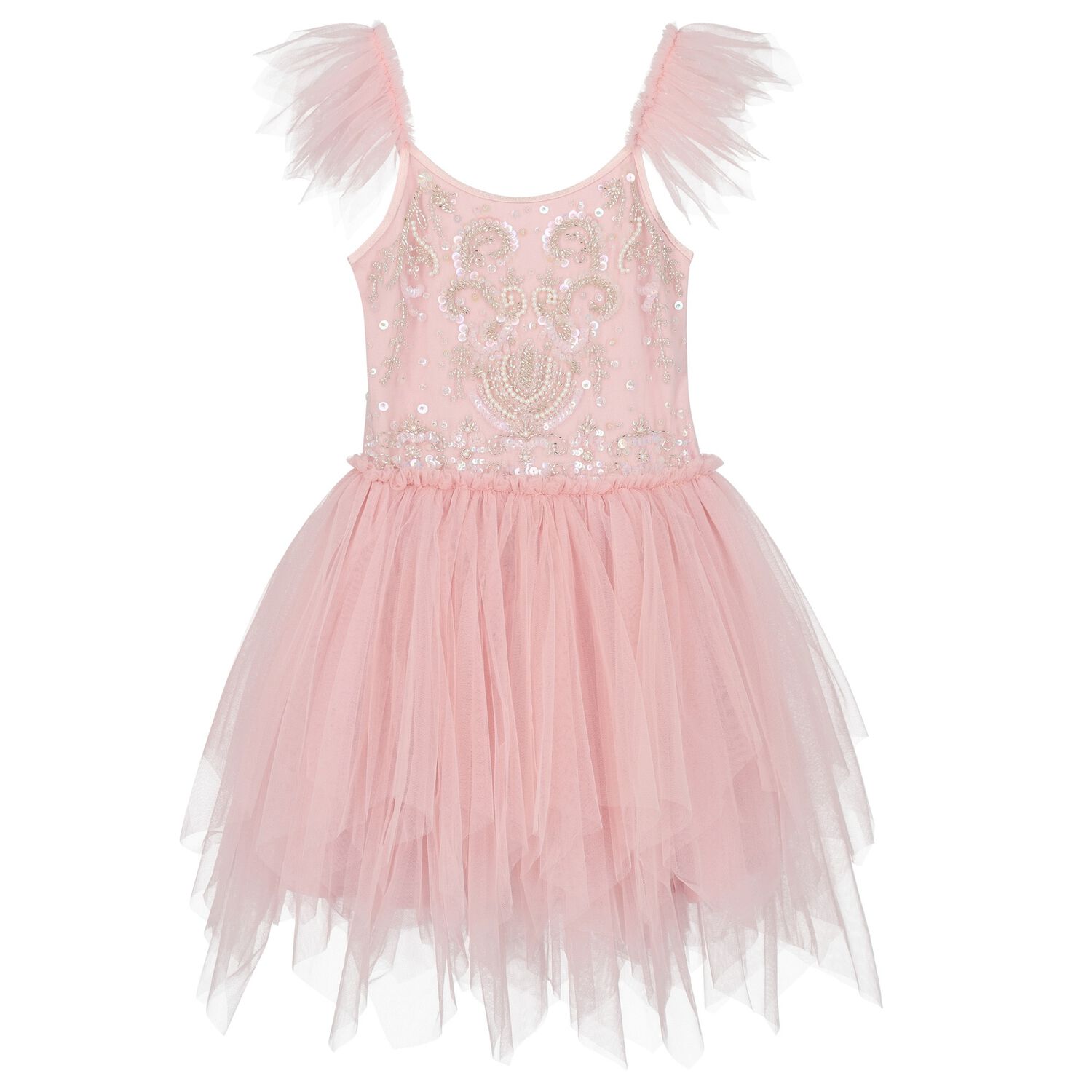 Girls Pink Tulle Dress, 1, hi-res image number null
