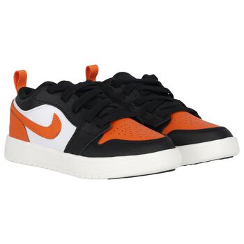 Black, White & Orange Air Jordan 1 Low Alt Trainers