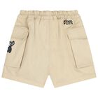 Girls Beige Elephant Shorts, 1, hi-res