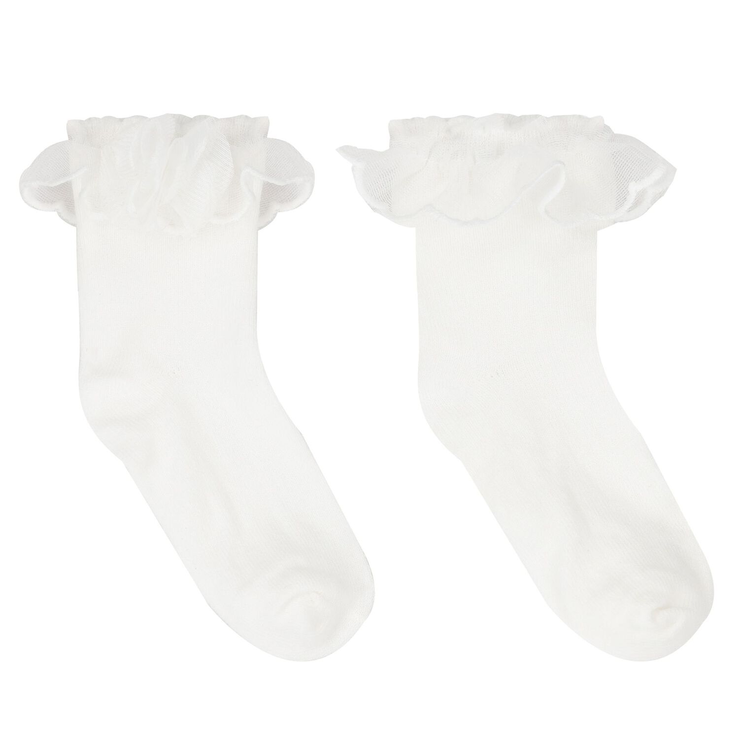 Baby Girls White Headband & Socks Set, 1, hi-res