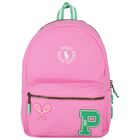 Girls Pink Logo Varsity Backpack ( 44cm ), 1, hi-res