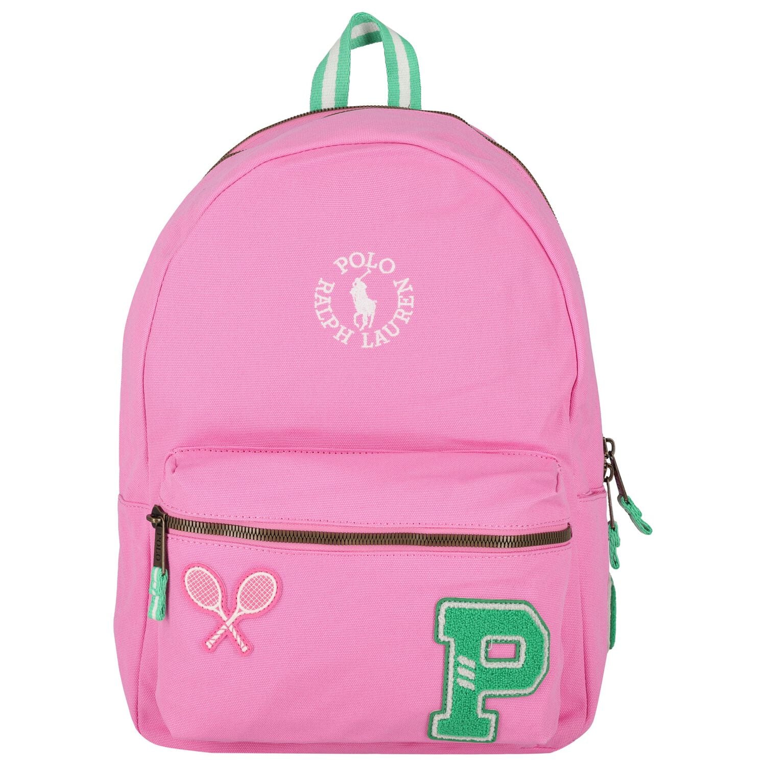 Girls Pink Logo Varsity Backpack ( 44cm ), 1, hi-res