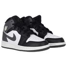 Black, White & Grey Air Jordan 1 Mid Trainers, 9, hi-res