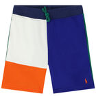 Boys Multi-Coloured Logo Shorts, 1, hi-res