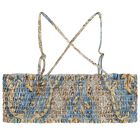 Girls Beige & Blue Floral Bikini, 1, hi-res