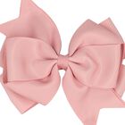 Girls Pink Bow Hairclip, 3, hi-res