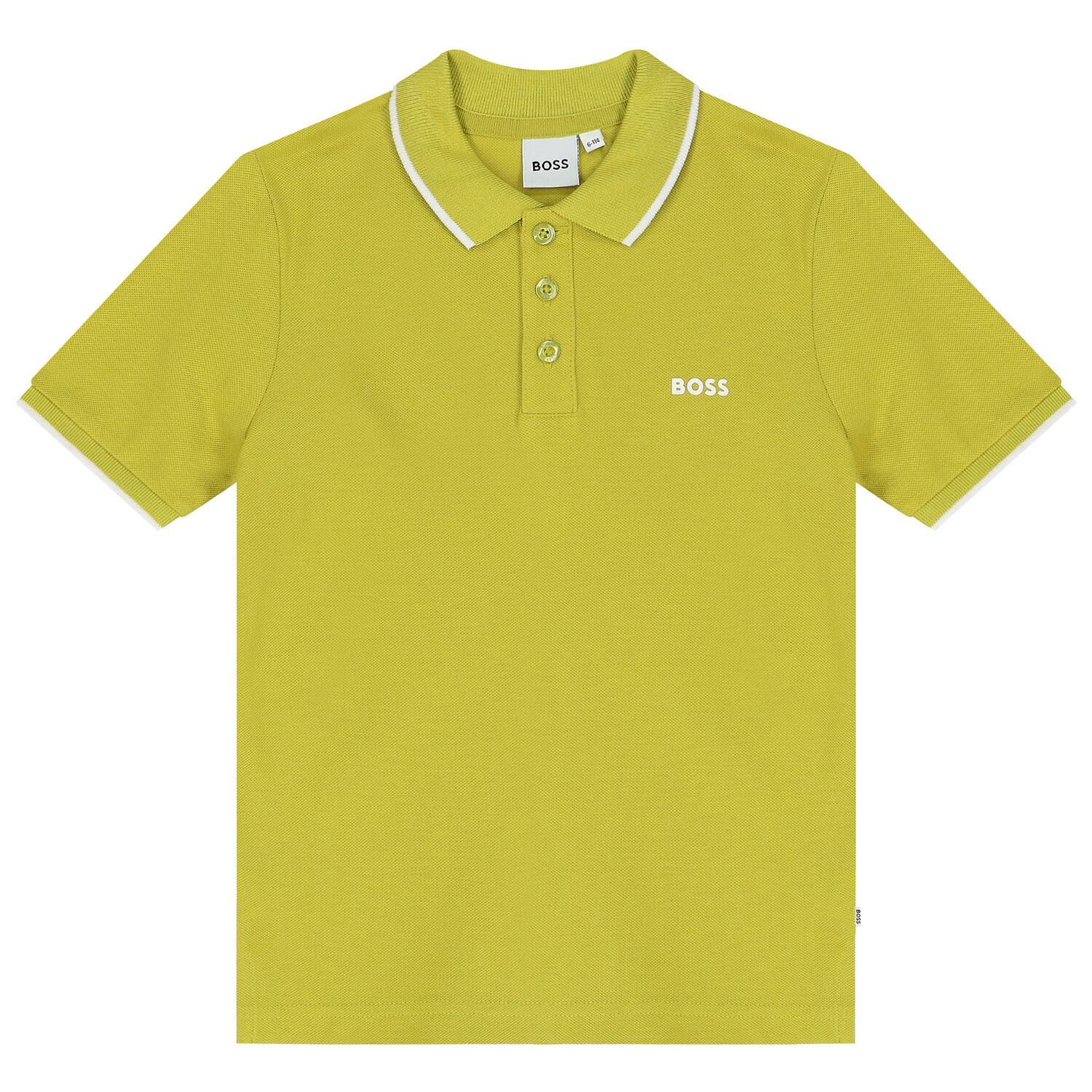 Boys Green Logo Polo Shirt, 1, hi-res