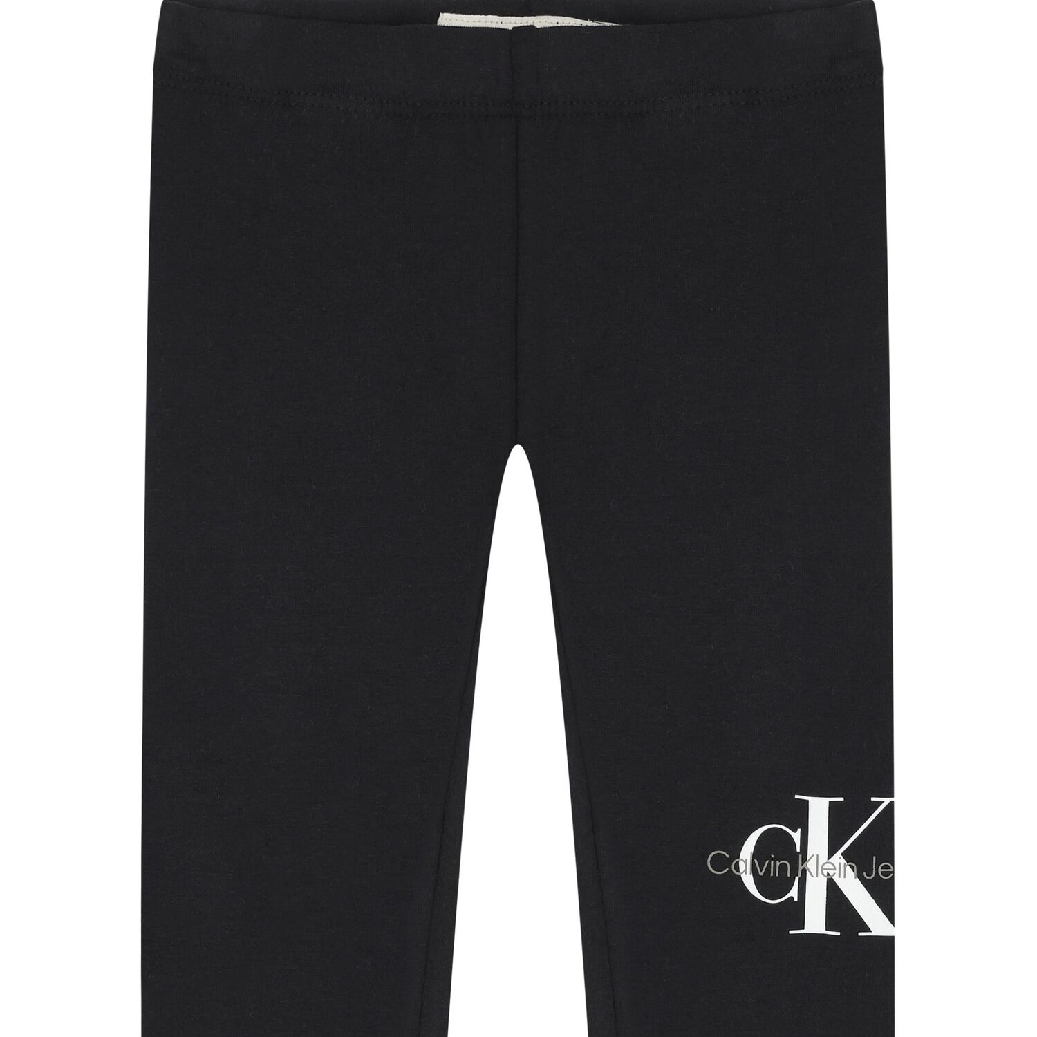 Baby Girls Black Logo Leggings, 1, hi-res