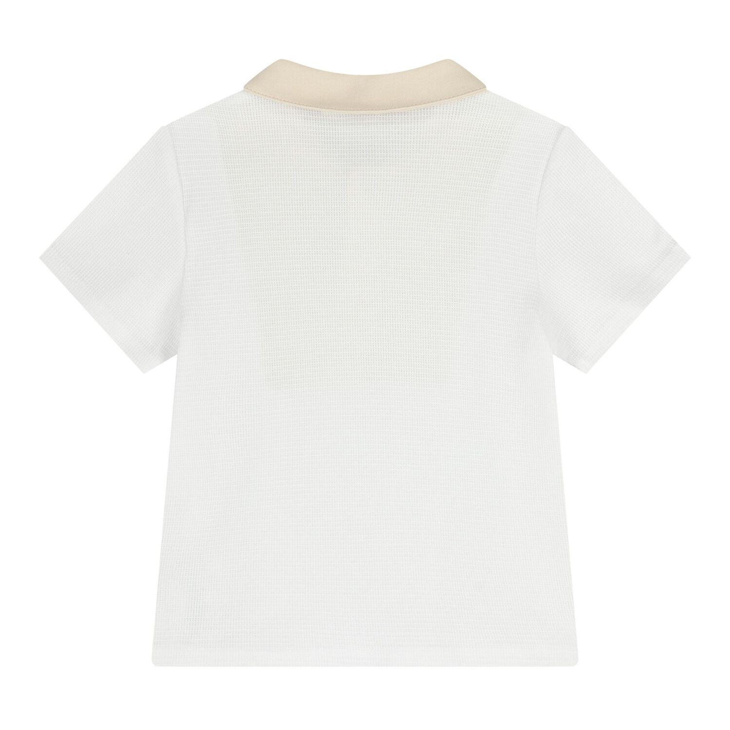 Baby Boys White & Beige Knitted Shorts Set, 1, hi-res