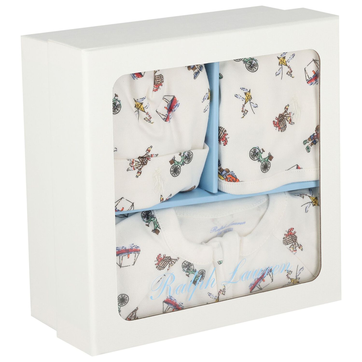 Baby Boys Ivory Playful Bear Babygrow Set, 1, hi-res