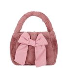 Girls Pink Faux Fur Handbag, 1, hi-res