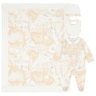 Ivory & Beige Geo Map Babygrow Gift Set, 1, hi-res