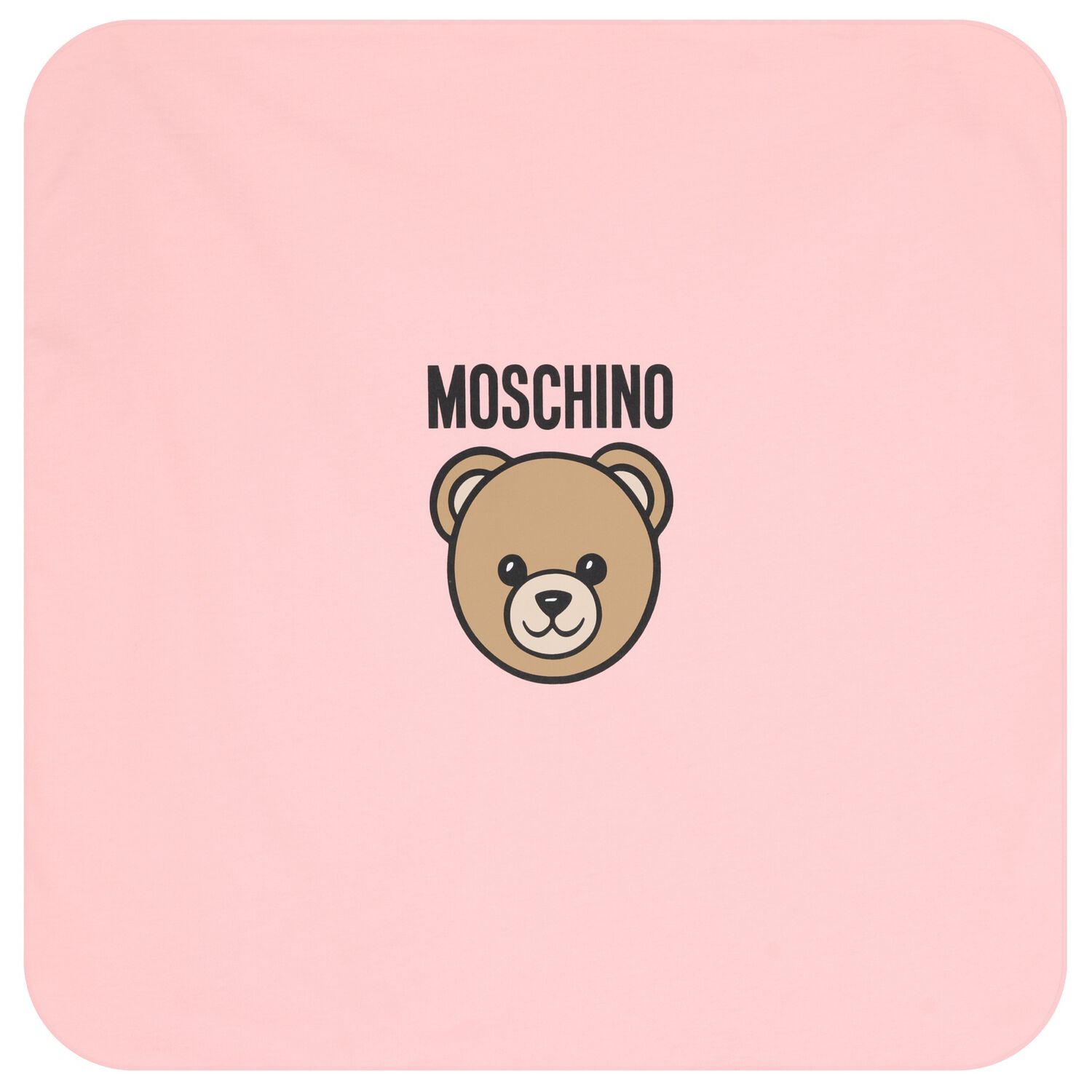 Girls Pink Teddy Bear Logo Baby Blanket, 5, hi-res
