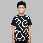 Boys Black & White Logo T-Shirt, 1, hi-res