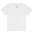 Girls White Logo T-Shirt, 1, hi-res