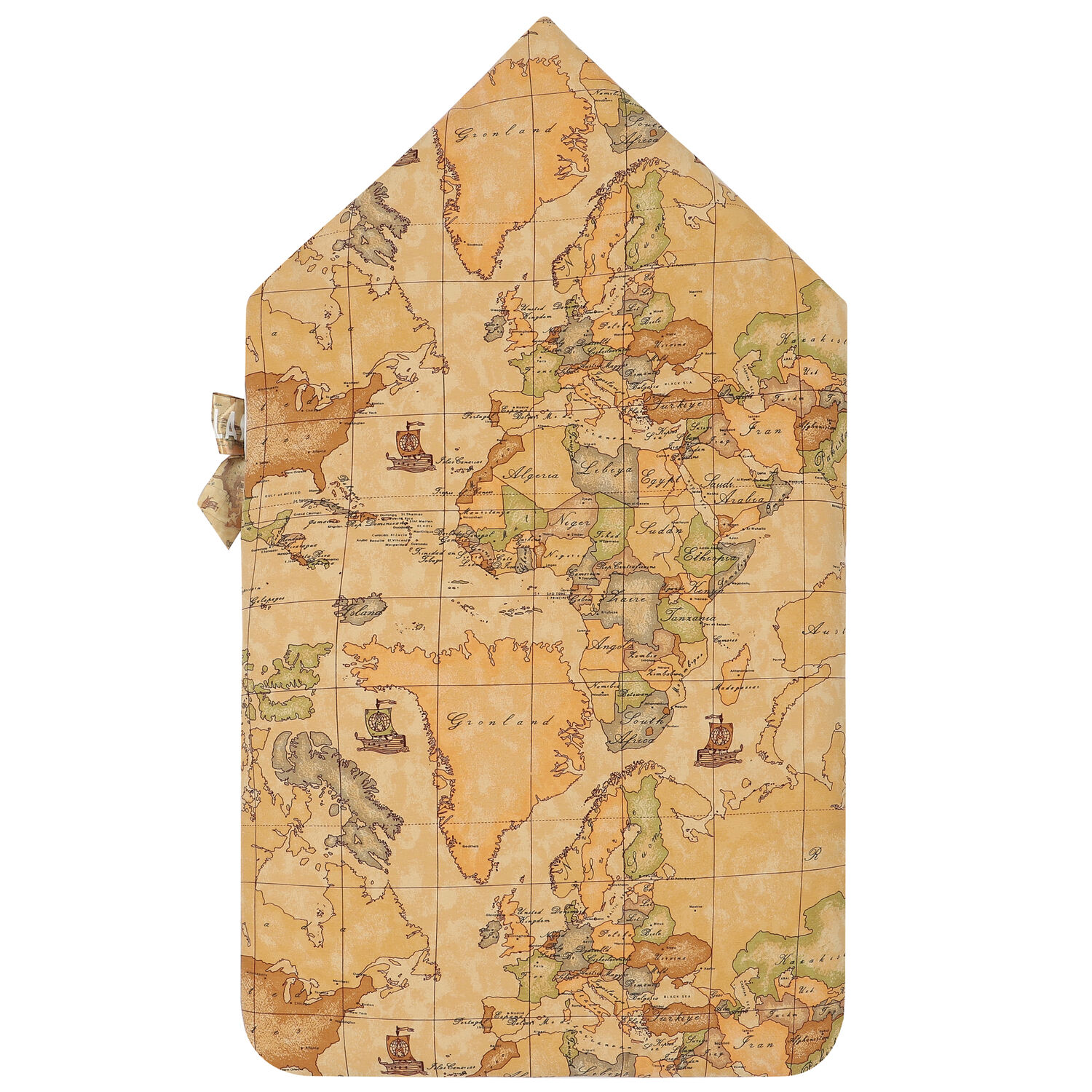 Beige Geo Map Baby Nest, 1, hi-res