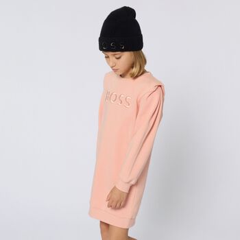 Girls Pink Logo Dress
