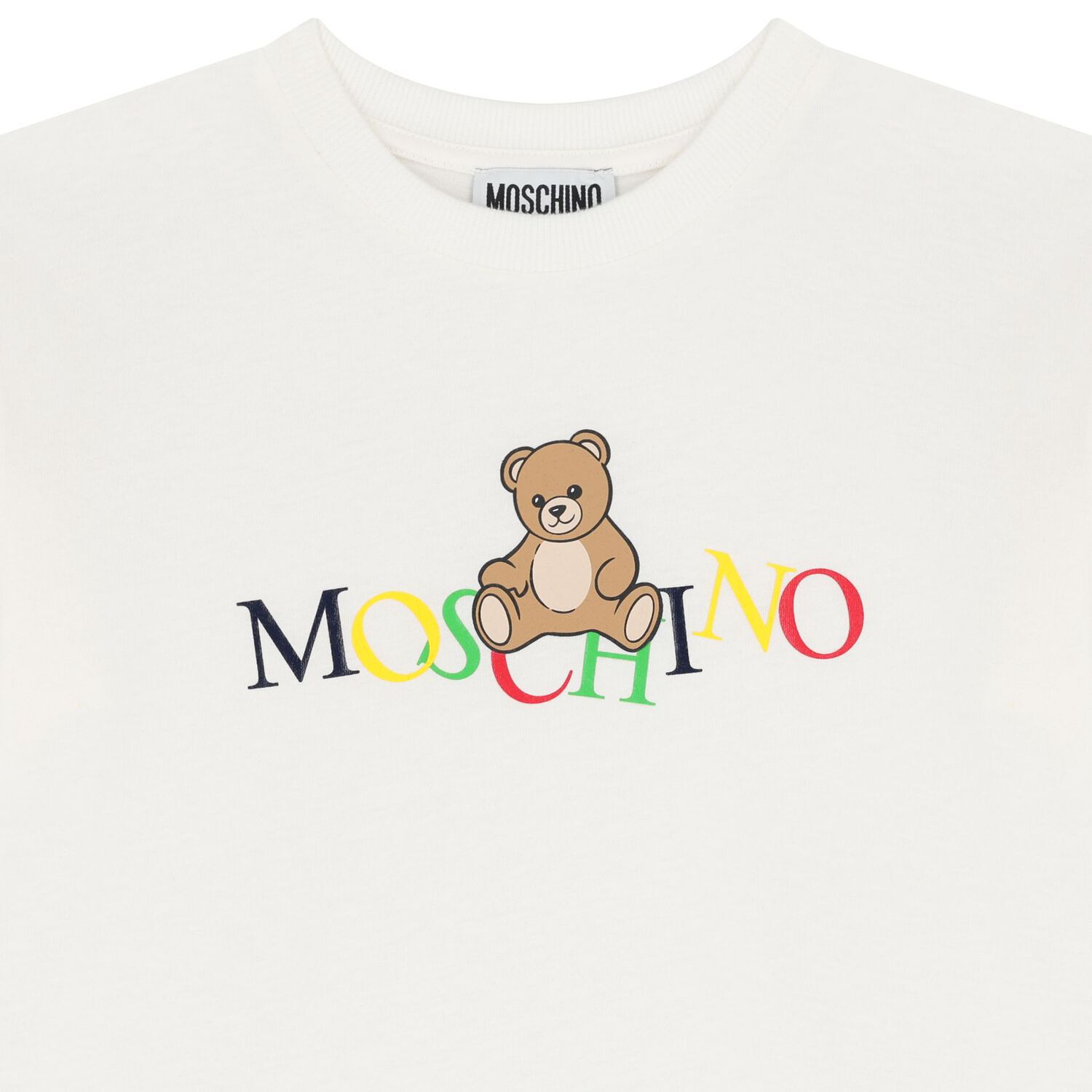 White Teddy Bear Logo T-Shirt, 1, hi-res