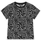Boys Black & White Logo T-Shirt, 1, hi-res