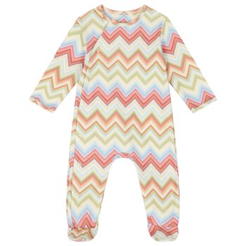 Multi-Coloured Zig Zag Babygrow