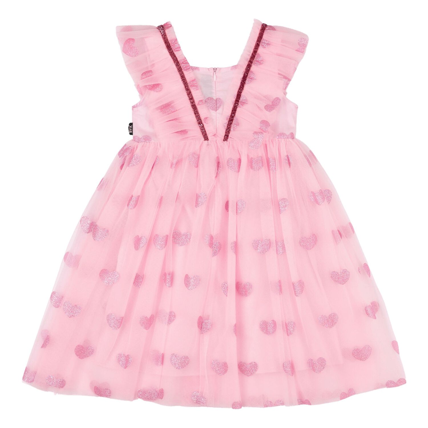 Girls Pink Tulle Dress, 3, hi-res image number null