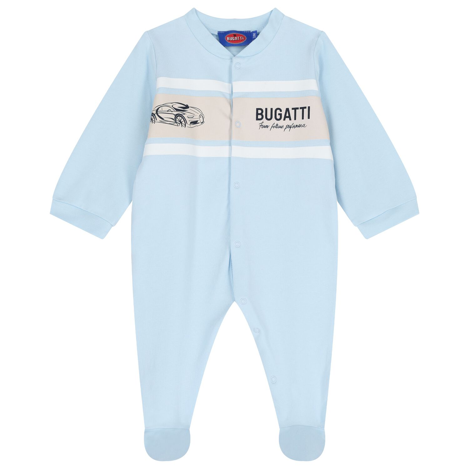 Baby Boys Blue Logo Babygrow, 1, hi-res