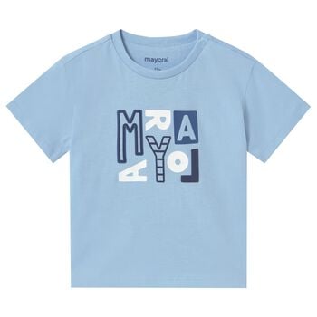 Younger Boys Blue Logo T-Shirt