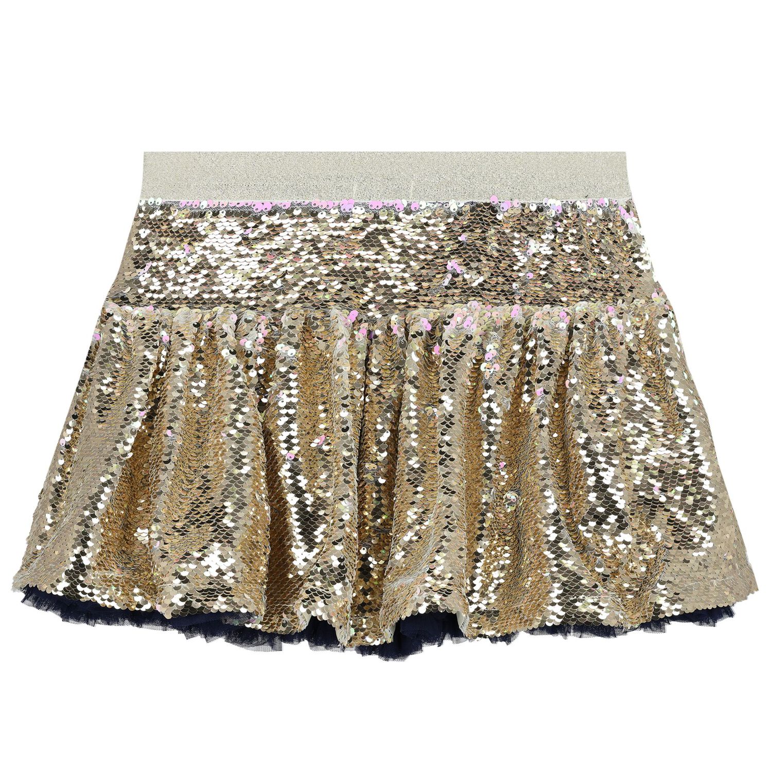 Girls Gold Reversible Sequins Skirt, 1, hi-res image number null