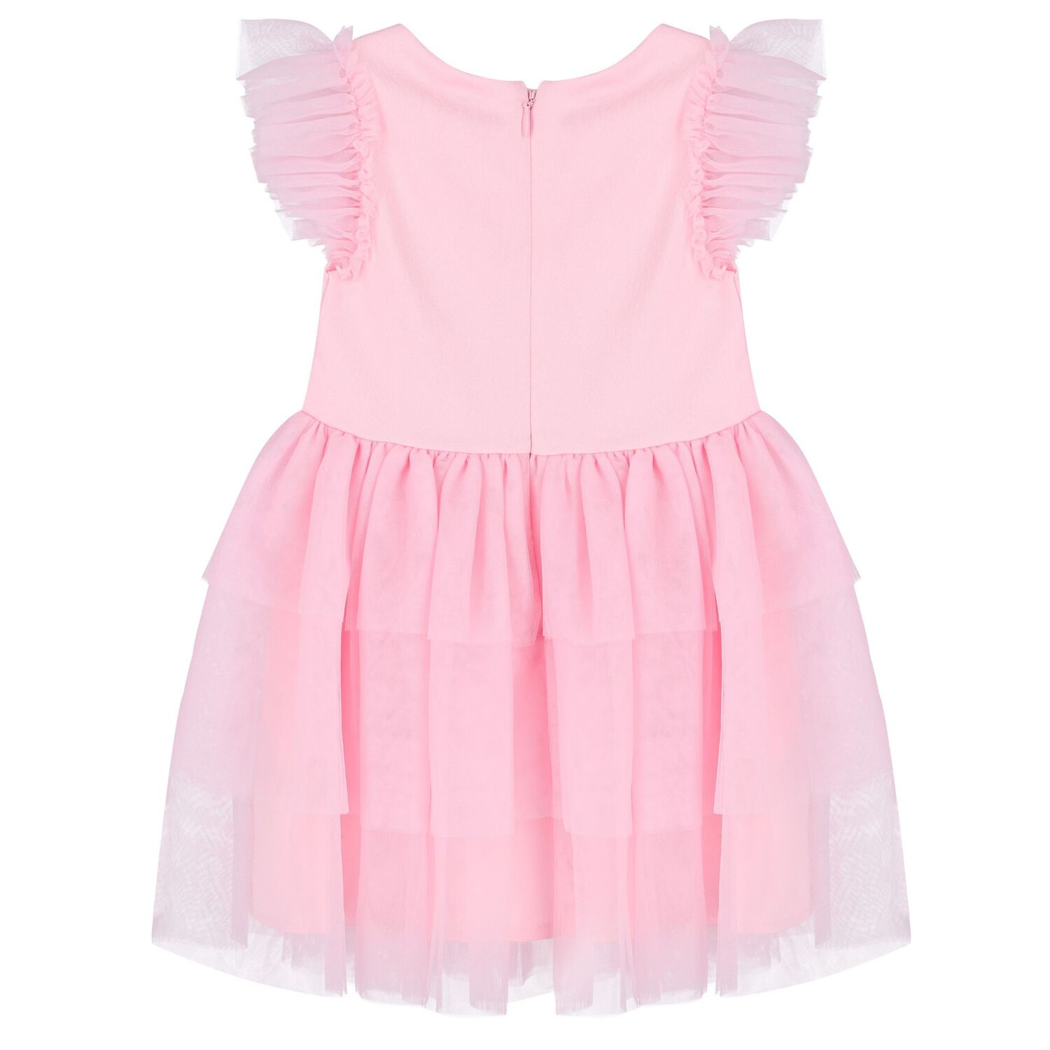 Baby Girls Pink Logo Tulle Dress Set, 1, hi-res image number null