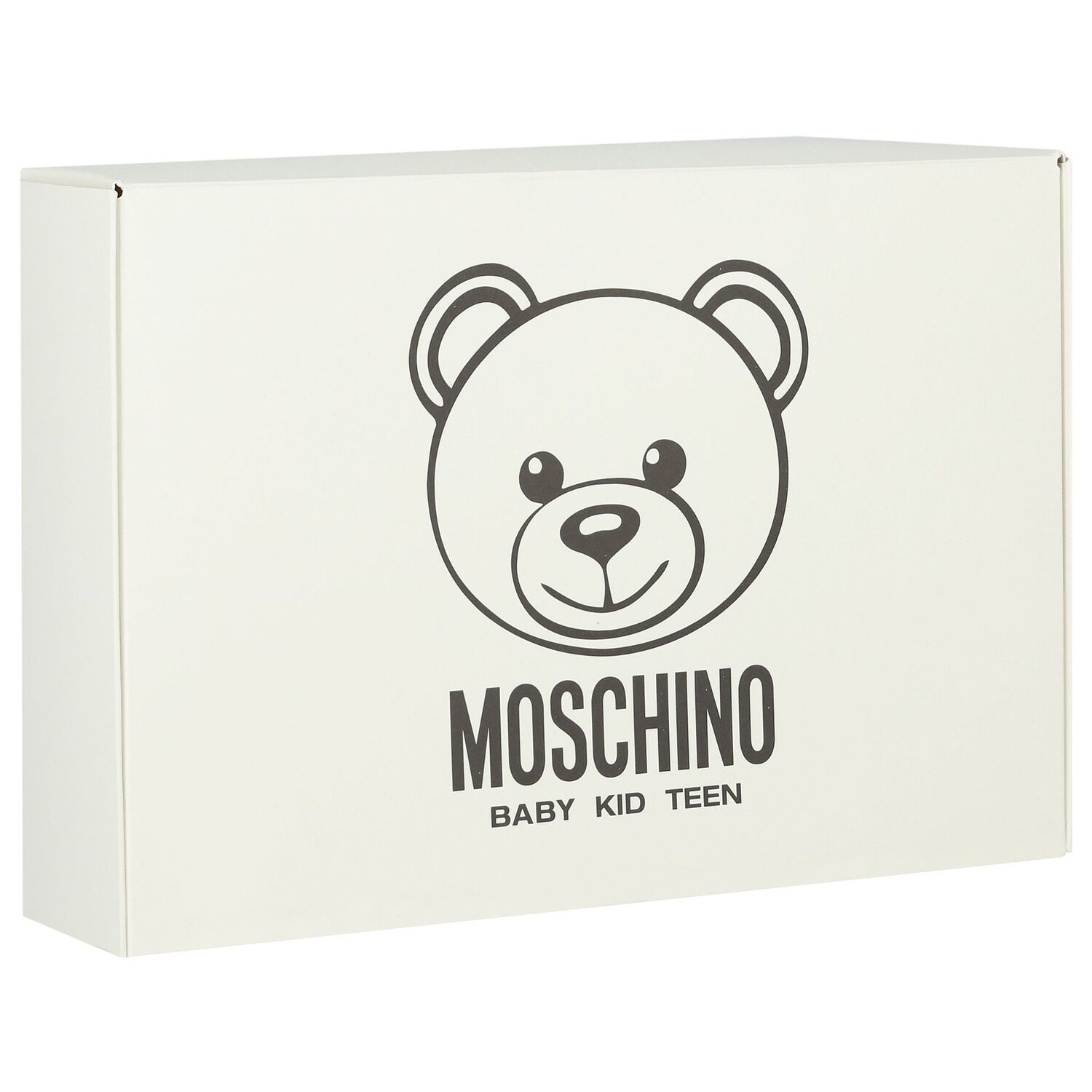 White & Beige Teddy Bear Logo Babygrow, 1, hi-res