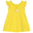 Younger Girls Yellow Lemon Dress, 1, hi-res