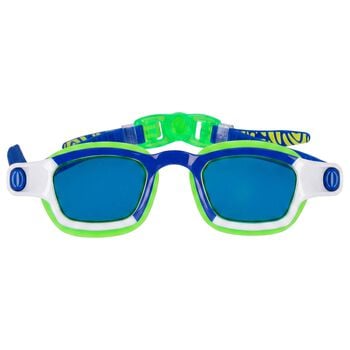 Boys Green, Blue & White Swimming Goggles