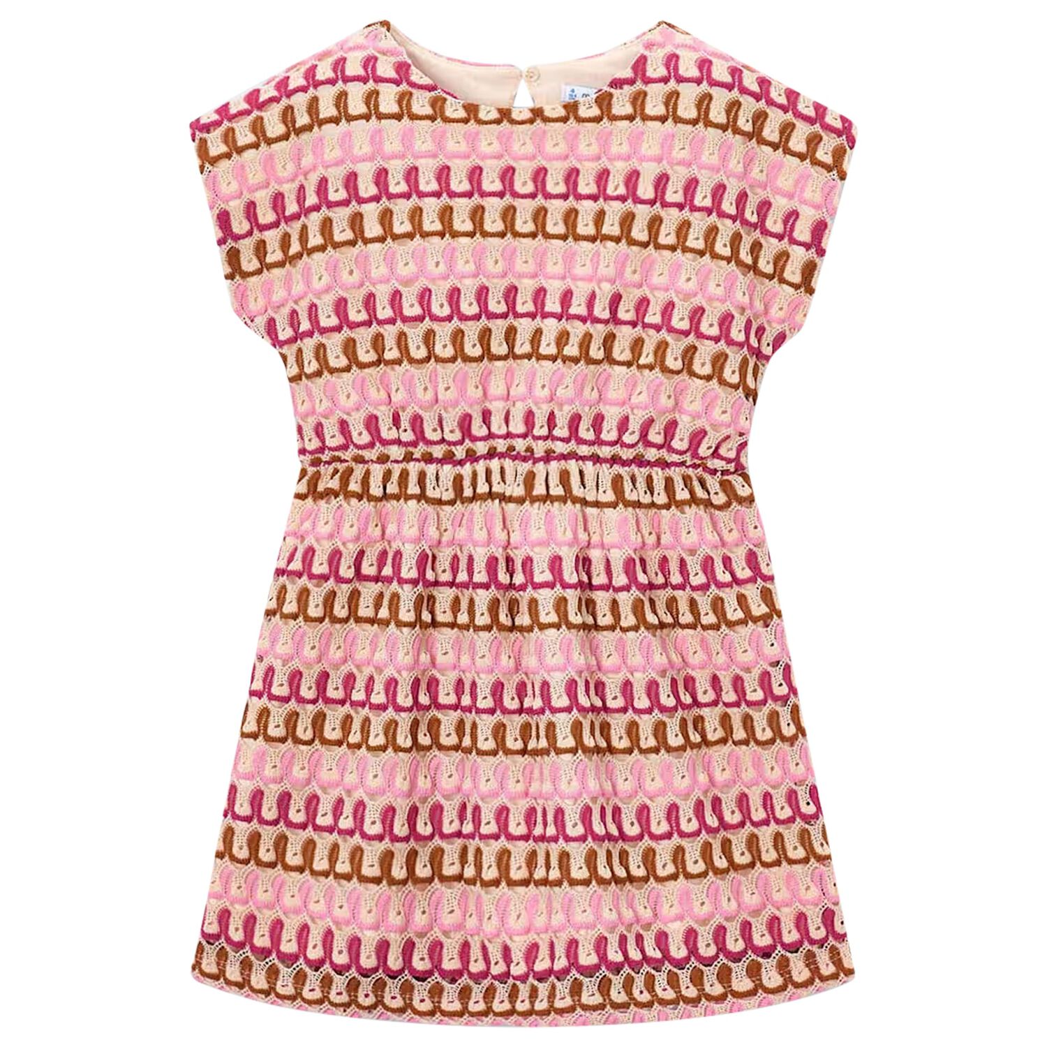 Girls Multi-Coloured Knitted Dress, 3, hi-res