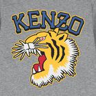 Boys Grey Tiger Logo Long Sleeve Top, 2, hi-res