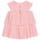 Younger Girls Pink Pleated Dress, 1, hi-res