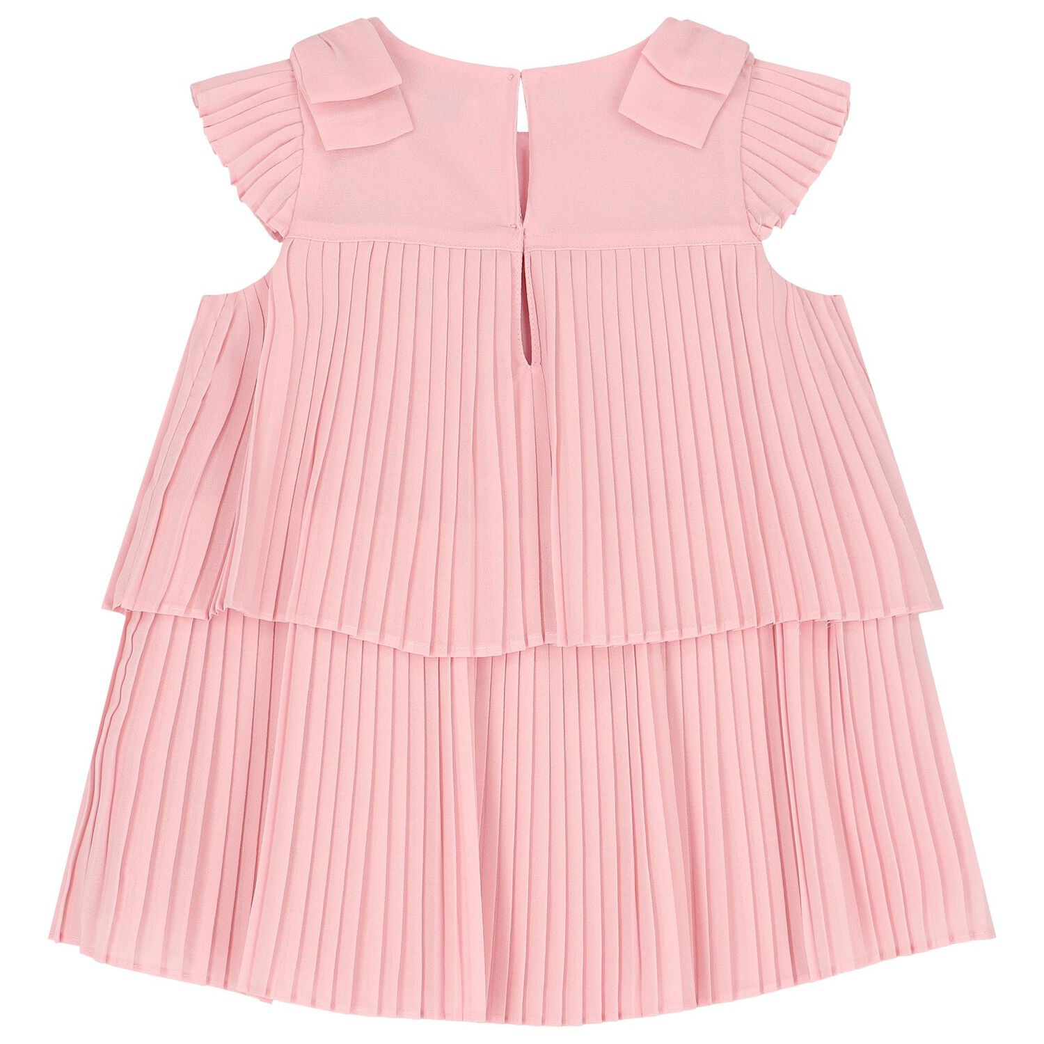 Younger Girls Pink Pleated Dress, 1, hi-res