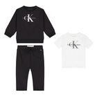 Black & White 3-Piece Baby Tracksuit Gift Set, 1, hi-res