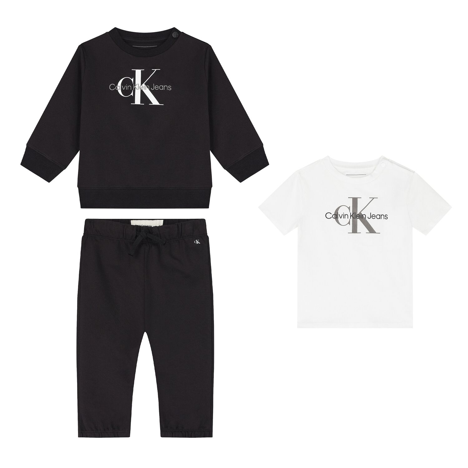 Black & White 3-Piece Baby Tracksuit Gift Set, 1, hi-res