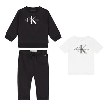 Black & White 3-Piece Baby Tracksuit Gift Set