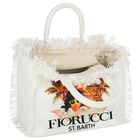 Girls White Fiorucci Tote Bag, 1, hi-res