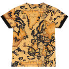 Boys Black & Beige Geo Map T-Shirt, 1, hi-res