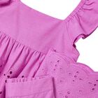 Girls Pink Eyelet Cotton Trouser Set, 1, hi-res