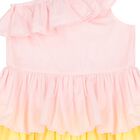 Girls Pink Layered Dress, 1, hi-res