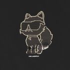 Girls Black Choupette Sequins T-Shirt, 1, hi-res