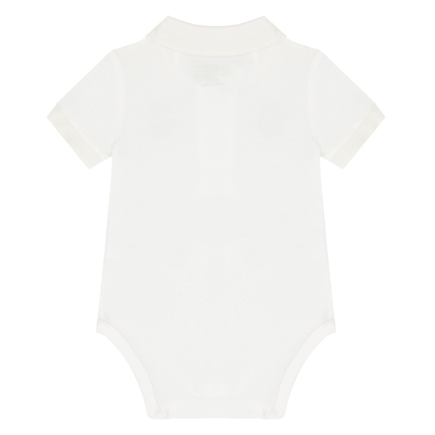 White Cotton Teddy Bear Bodysuit, 1, hi-res