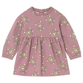 Younger Girls Pink Teddy Bear Dress