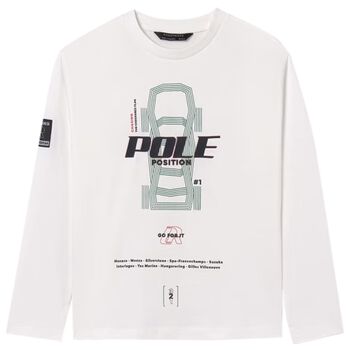 Boys Ivory Long Sleeve Top