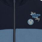 Boys Navy Blue & Blue Tracksuit, 2, hi-res